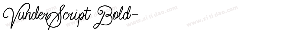 VunderScript Bold字体转换
